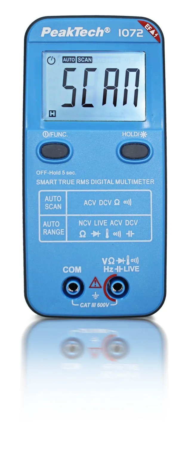 PeakTech® P 1072» 600V AC/DC smart multimeter med NCV og live-test 