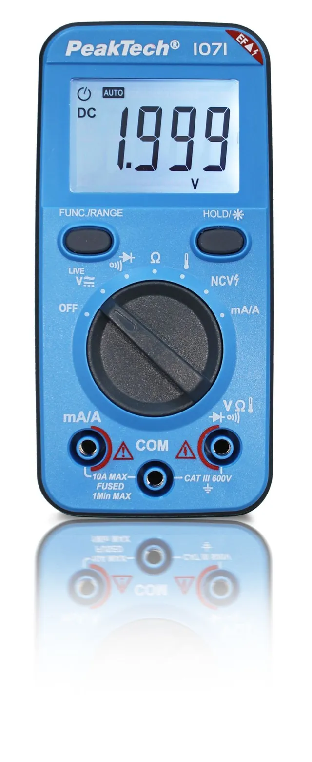 PeakTech® P 1071» 600V AC/DC multimeter med NCV og spenningstest 
