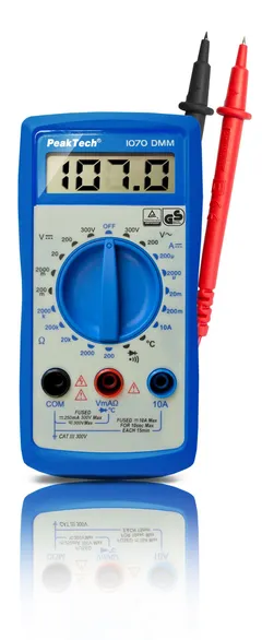 PeakTech&#174; P 1070&#187; 300V AC/DC digitalt multimeter ~ 2000 sifre LCD