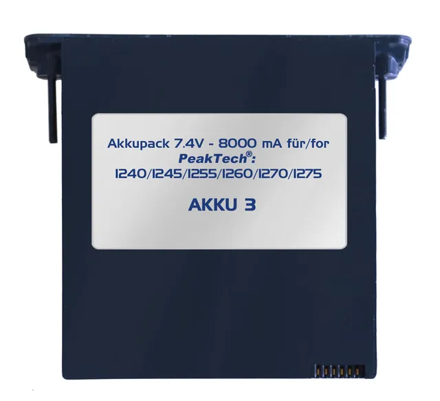 PeakTech Li-Po batteri 7,4V-8000mA/t for PeakTech 1240/1245/1255/1260/1270/1275 