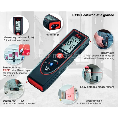 Leica DISTO D110 avstandsmåler Håndholdt laseravstandsmåler 