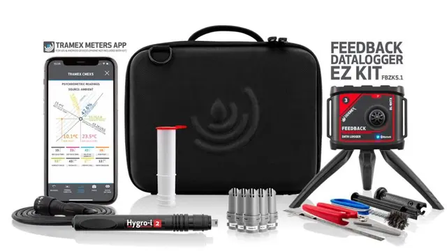 Tramex FBZK datalogger utvidet sett for RH og temp. 