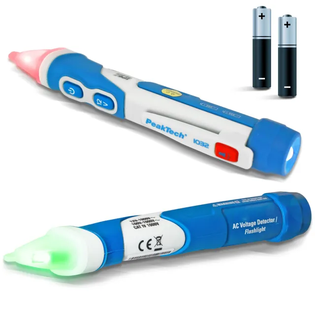 PeakTech® P 1032» AC-spenningstester 12–1000 V AC med vibrasjon 