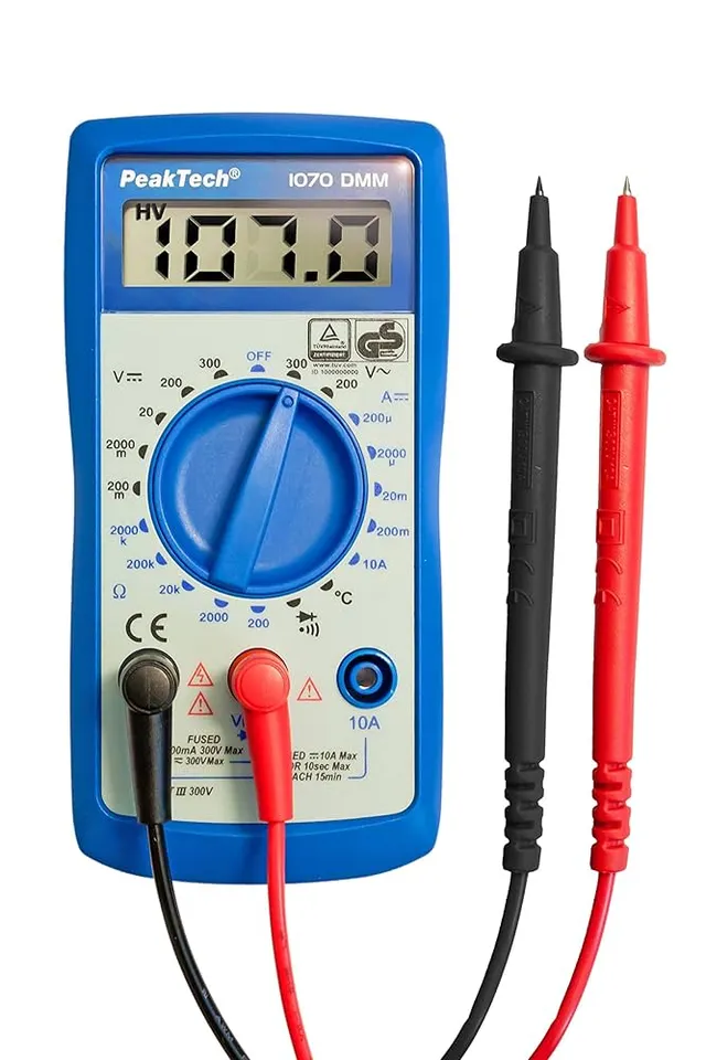 PeakTech® P 1070» 300V AC/DC digitalt multimeter ~ 2000 sifre LCD 