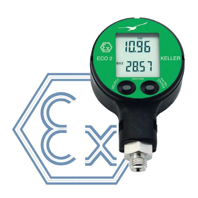 Keller ECO2 Ei ATEX Digitalt manometer (31 bar) 