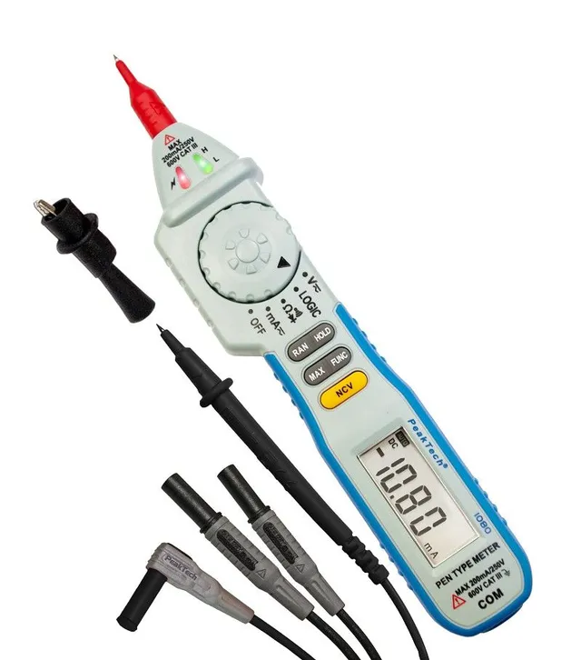 PeakTech® P 1080» 600V AC/DC pennmultimeter ~ 2000-sifret LCD 
