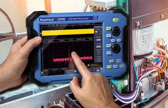 PeakTech® P 1206» 70 MHz 2 kanaler, 1 GS/s nettbrettoscilloskop 