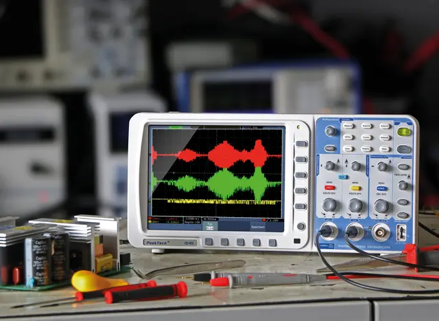 PeakTech® P 1245» 100 MHz/2 kanaler 1 GS/s, digitalt lagringsoscilloskop 