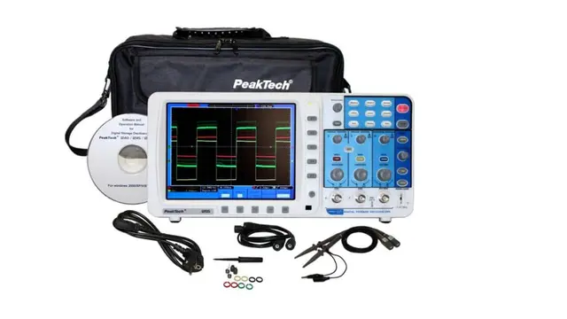 PeakTech® P 1255» 100 MHz/2 kanaler 2 GS/s, digitalt lagringsoscilloskop 