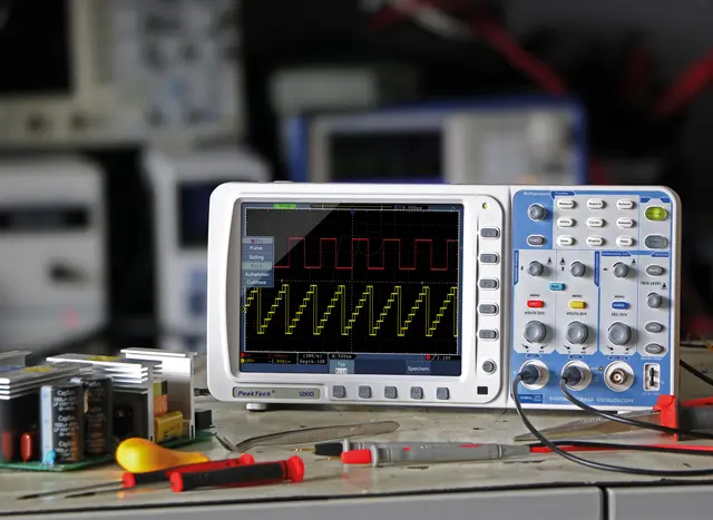 PeakTech® P 1260» 200 MHz/2 kanaler 2 GS/s, digitalt lagringsoscilloskop 