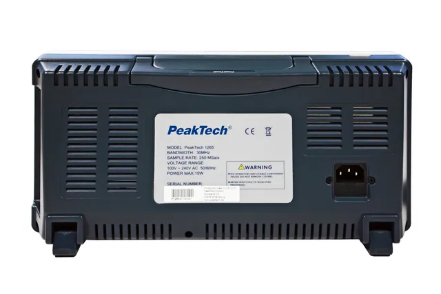 PeakTech® P 1265» 30 MHz/2-kanals 250 MS/s, digitalt lagringsoscilloskop 
