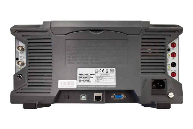 PeakTech® P 1360» 100 MHz / 2 kanaler 1 GS/s berøringsskjermoscilloskop 