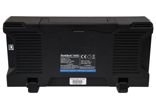 PeakTech® P 1400» 5 MHz / 2 kanaler 100 MS/s digitalt lagringsoscilloskop 