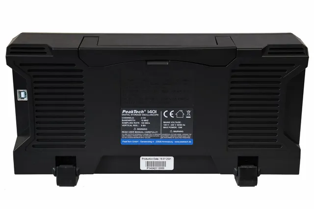 PeakTech® P 1401» 10 MHz / 2 kanaler 100 MS/s digitalt lagringsoscilloskop 