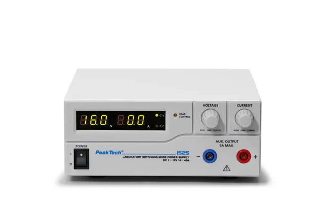 PeakTech® P 1525» Lab-strømforsyning DC 1–16 V / 0–40 A 