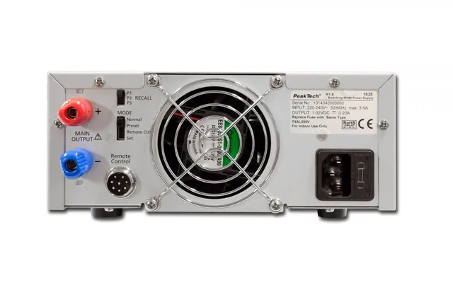 PeakTech® P 1535» Lab-strømforsyning DC 1–32 V / 0–20 A 
