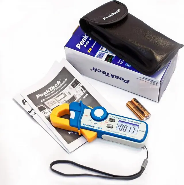 PeakTech® P 1635» Lekkasjestrømtang 2/80 A AC/DC, 1 mA oppløsning 