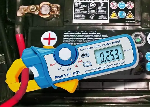 PeakTech® P 1635» Lekkasjestrømtang 2/80 A AC/DC, 1 mA oppløsning 