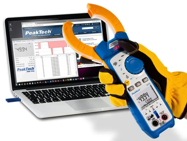 PeakTech® P 1670» TrueRMS-tangmeter 50 000 tellinger 1000 A AC/DC, BT 
