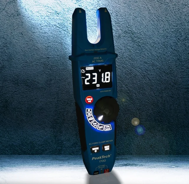 PeakTech® P 1700» TRMS gaffelklemme 6000 tellinger, 200A AC, 1000V 