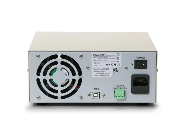 PeakTech® P 1885» Lab-strømforsyning DC 1 - 40V / 0 - 5A med USB 