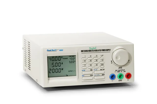 PeakTech® P 1885» Lab-strømforsyning DC 1 - 40V / 0 - 5A med USB 