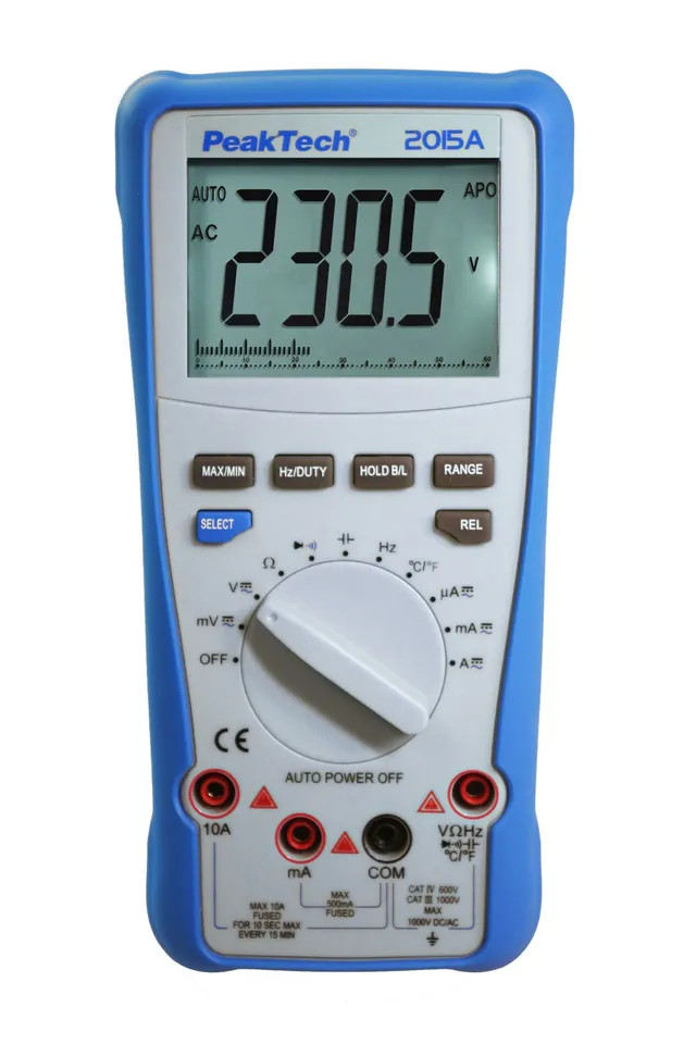 PeakTech® P 2015 A» Digitalt multimeter True RMS 1000 V, 4000 tellinger 