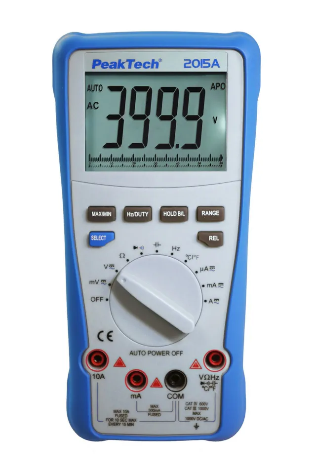 PeakTech® P 2015 A» Digitalt multimeter True RMS 1000 V, 4000 tellinger 
