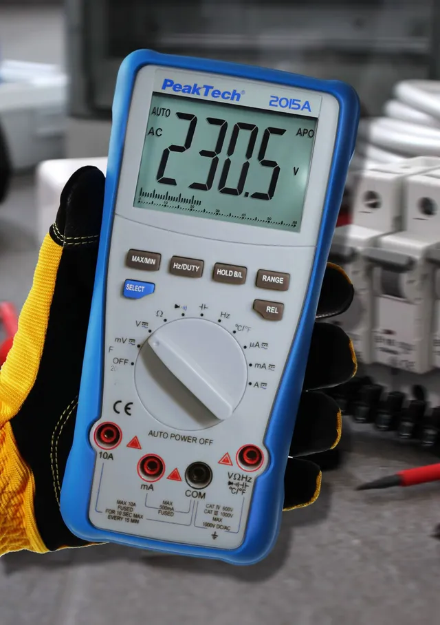 PeakTech® P 2015 A» Digitalt multimeter True RMS 1000 V, 4000 tellinger 