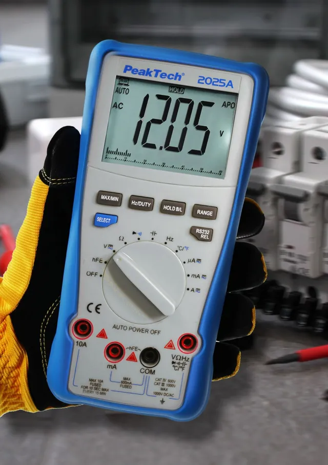 PeakTech® P 2025 A» Digitalt multimeter 1000V AC/DC ~ 10A AC/DC ~ USB 