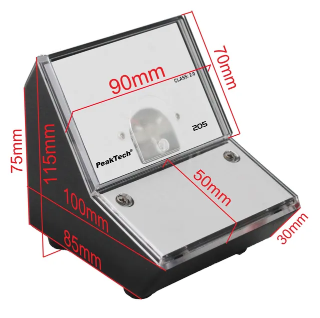 PeakTech® P 205-04» Analogt amperemeter 0 ... 50/500mA/5A DC 