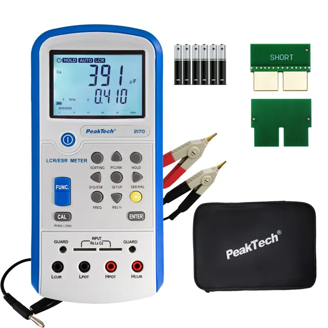 PeakTech® P 2170» LCR-/ESR-måler 100 Hz - 100 kHz, med USB 
