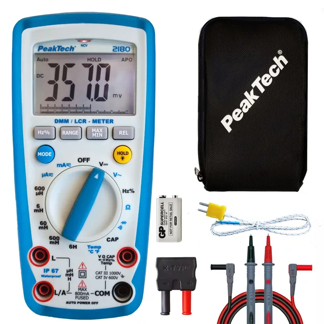 PeakTech® P 2180» Digitalt multimeter med LCR-meter, 6000 tellinger 