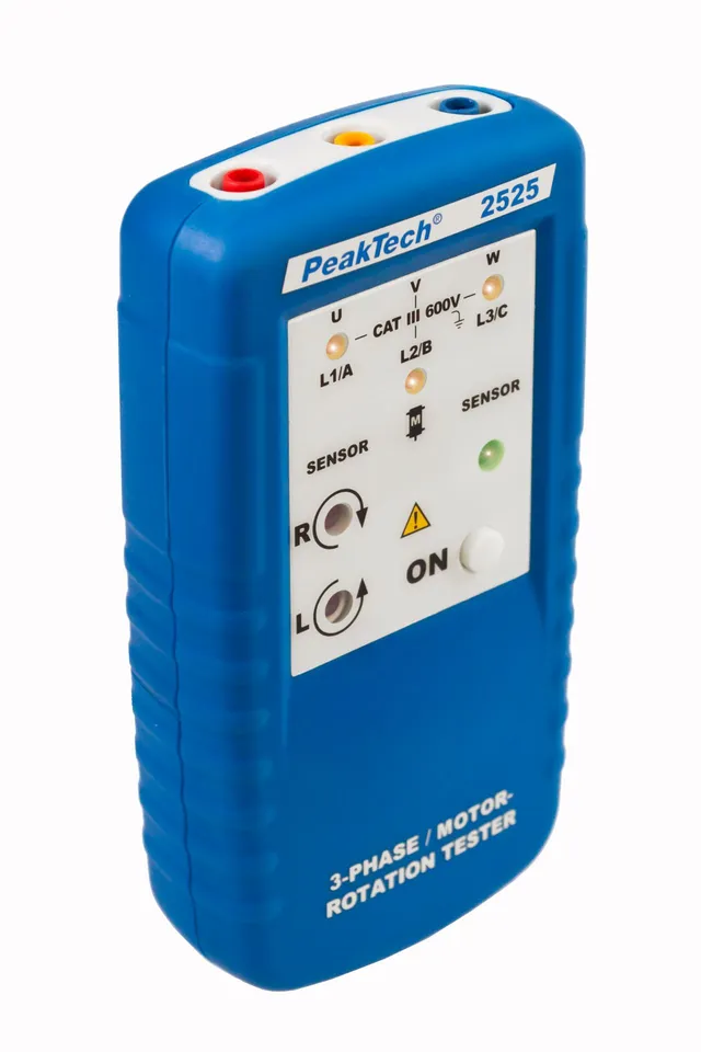 PeakTech® P 2525 3-faset motorretningsindikator LED-display 