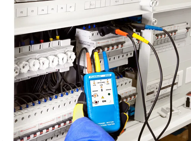 PeakTech® P 2525 3-faset motorretningsindikator LED-display 