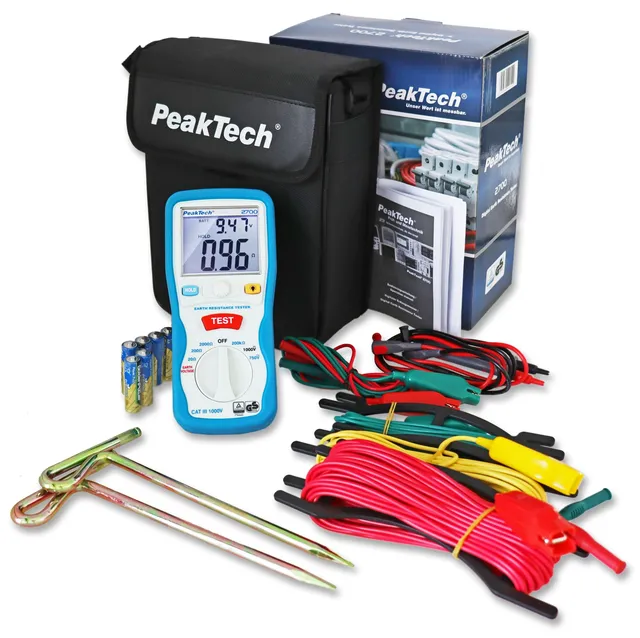 PeakTech® P 2700» Digital jordtester 0–2000O, KAT III 1000 V 