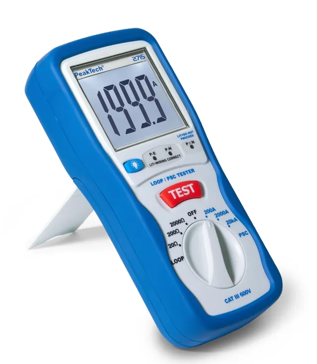 PeakTech® P 2715 Digital sløyfeimpedanstester 