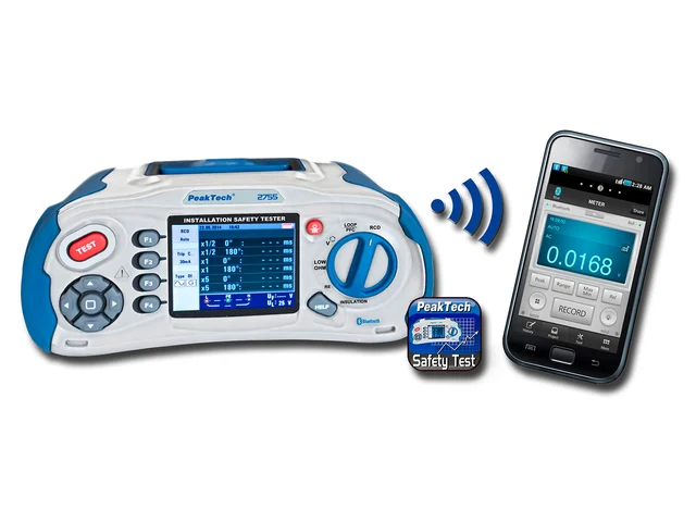 PeakTech® P 2755» Installasjonstester Sikkerhetstester for installasjon 
