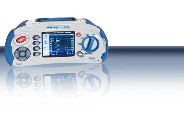 PeakTech® P 2755» Installasjonstester Sikkerhetstester for installasjon 