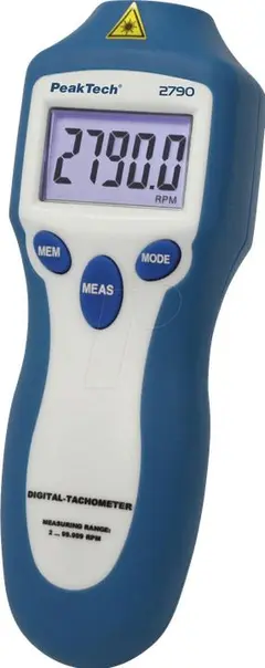 PeakTech® P 2790» Turteller 5-sifret 1 ... 99 999 o/min 