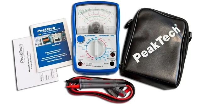 PeakTech® P 3201» Analogt multimeter 500 V AC/DC, 10 A DC 