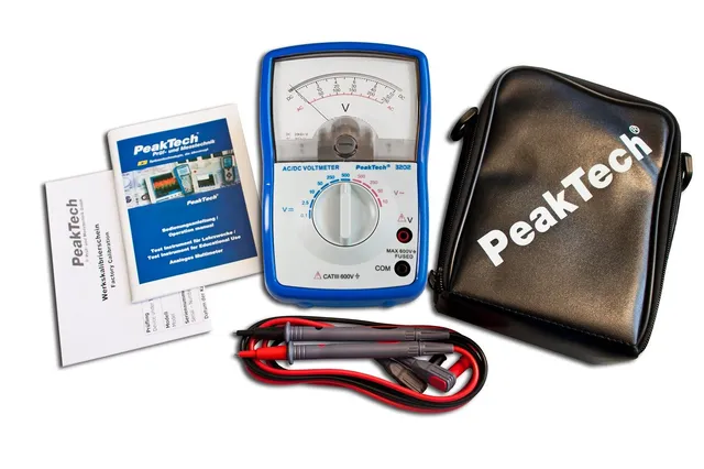 PeakTech® P 3202» Analogt voltmeter 500 V AC/DC 