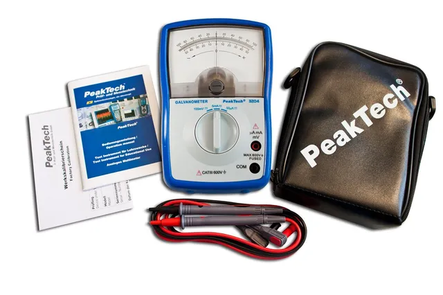PeakTech® P 3204» Analogt galvanometer , +/- 50µA / 5 mA / 100 mV DC 