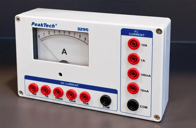 PeakTech® P 3295» Analogt amperemeter 0 ... 1/10/100 mA / 1/10 A AC/DC 