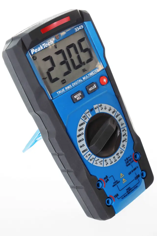 PeakTech® P 3349» Digitalt multimeter TrueRMS 6000 tellinger, manuel 