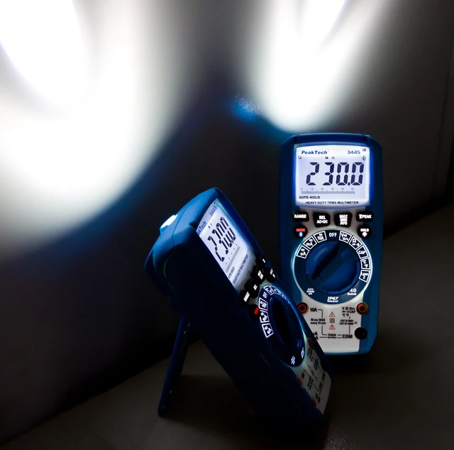 PeakTech® P 3349» Digitalt multimeter TrueRMS 6000 tellinger, manuel 