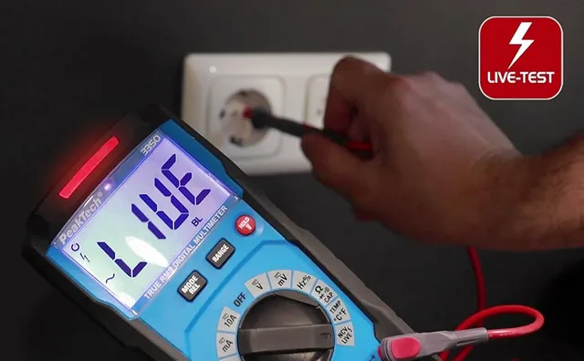 PeakTech® P 3350» Digitalt multimeter TrueRMS  6000 tellinger, auto-område 