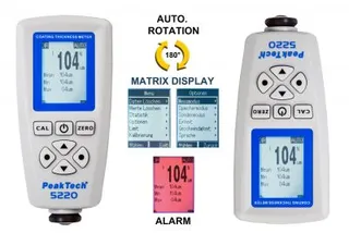 PeakTech 5220 Mymåler materialtykkelsesmåler 0 ... 1300µm 
