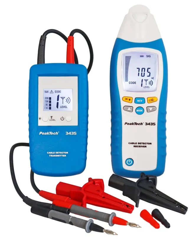 PeakTech® P 3435» Kabeldetektor-sett sender og mottaker 