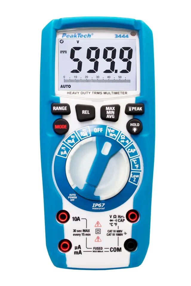 PeakTech® P 3444»  Digitalt multimeter TrueRMS 6000 tellinger, IP67 